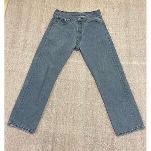 levi's 501 jeans mens 30x28 grey Button Fly